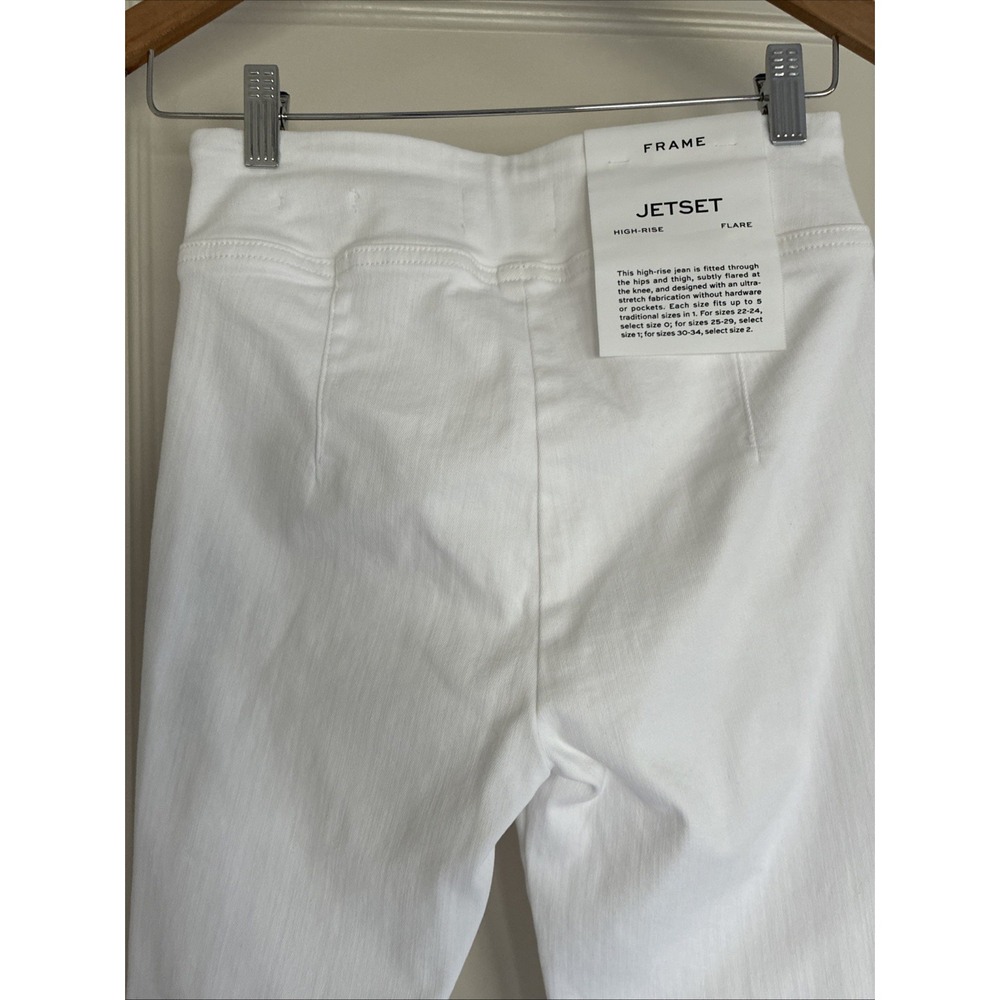 Frame Denim The Jetset White Flare Jean Women's White 1 - Picture 6 of 12